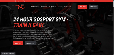 Train N Gain website preview
